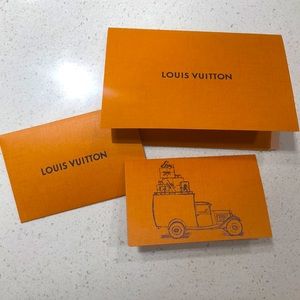 Louis Vuitton blank card with pouch